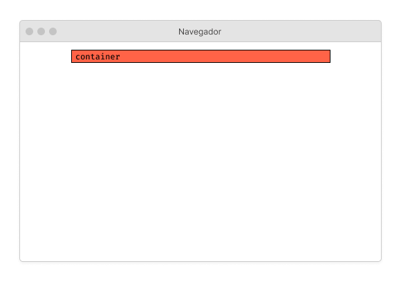Como o container é exibido no navegador